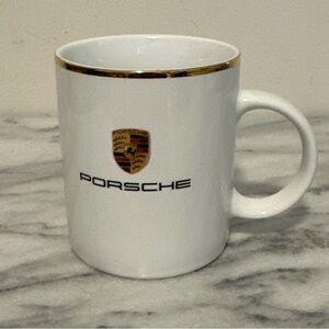 Porsche Design White Mug with Subtle Gold Accent